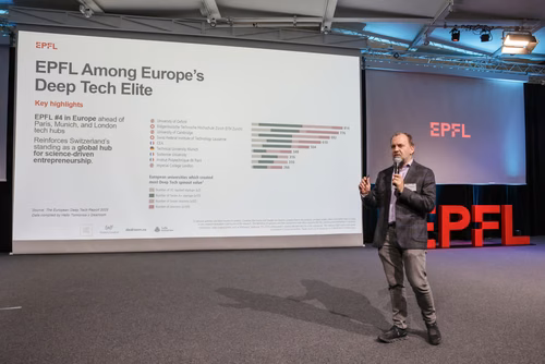 The 14th edition of Startup Champions Seed Night stood out for its celebration of 20 promising startups, competing in a highly anticipated pitch contest. With more than 500 attendees both at EPFL and online, the event united budding entrepreneurs from EPFL and the Canton of Vaud, alongside angel investors, mentors, industry leaders, and researchers. The evening demonstrated the strength of innovation coming out of the region.