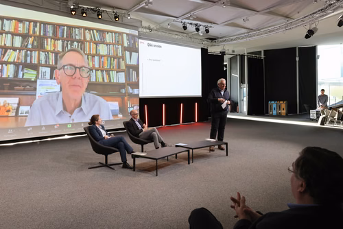 John Doerr and Ryan Panchadsaram interviewed remotely by Bruno Giussani, the Switzerland-based Global Curator of the TED Conferences, and answer questions from the audience