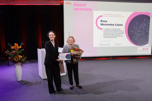 La Fondation WISH de l’EPFL remet cette année son prix Erna Hamburger à la chimiste Rosa Menéndez López pour ses contributions dans les domaines de la science, de l’ingénierie et de la société.