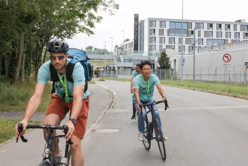 Evénement festif lors de la clôture de Bike to Work
