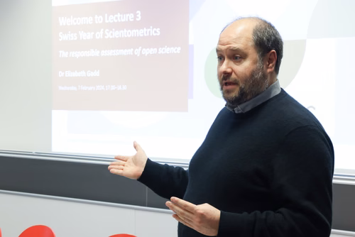 The third SYoS lecture on “The responsible assessment of open science”, organized in collaboration with ETH Library