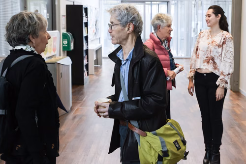 Séance d'information et de présentation des résultats de recherche sur la maladie de Parkinson au Campus Biotech Genève.