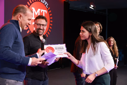 The 14 PhD Students finalists of the competition My Thesis in 180 seconds (MT180)  present their research in simple, straightforward terms in 3 minutes exactly, in English or in French, using humour, metaphores and examples.