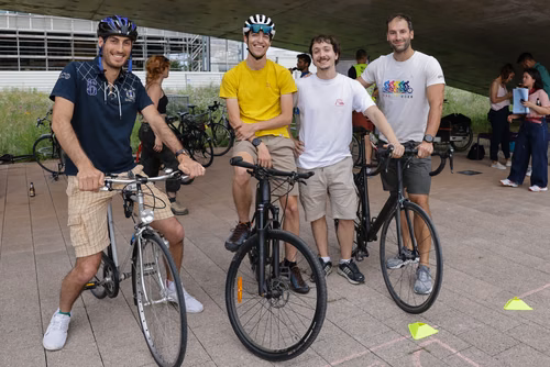 Festive event at the closing of Bike to Work 
