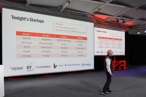 13th edition of the Startup Champions Seed Night 2024 at the Rolex Forum at EPFL.