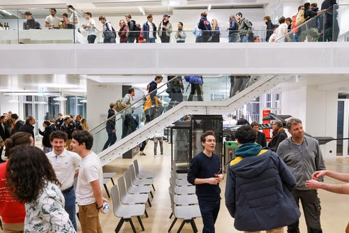 The new mechanical and electronic prototyping Discovery Learning Lab – known as the Student Prototyping and Outreach Tank, or “SPOT” for short – opened its doors. Evening with the Students. (Discovery Learning Lab)