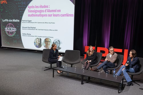 Cérémonie officielle promouvant l'excellence mathématique à l'EPFL, notamment en présence de notre lauréat et notre lauréate du médaille Fields.