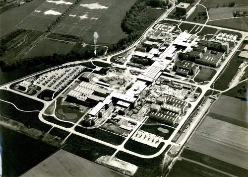 EPFL, 1980: L'emplacement réservé au LESO (laboratoire d'énergie solaire).
