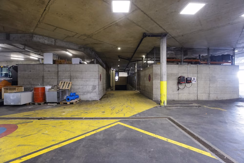 Parking Esplanade, Abris PC, déchèterie