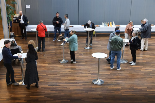 Séance d'information et de présentation des résultats de recherche sur la maladie de Parkinson au Campus Biotech Genève.