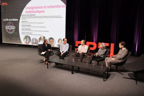 Cérémonie officielle promouvant l'excellence mathématique à l'EPFL, notamment en présence de notre lauréat et notre lauréate du médaille Fields.