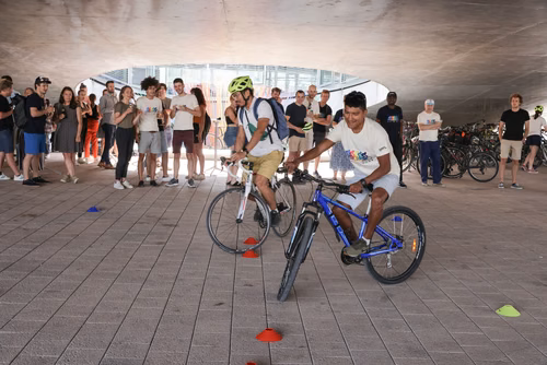 Festive event at the closing of Bike to Work 