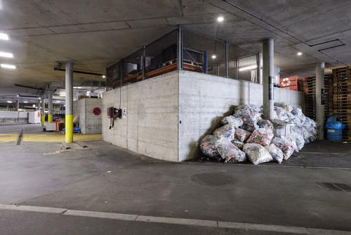 Parking Esplanade, Abris PC, déchèterie