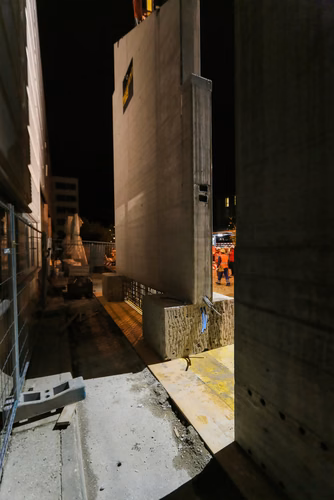 Chantier station métro M1 Passerelle 