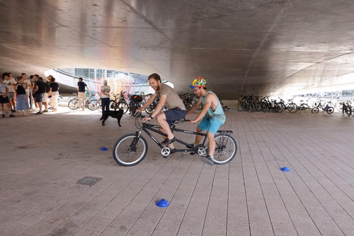 Festive event at the closing of Bike to Work 