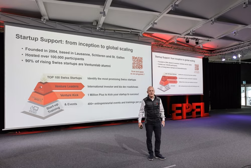 13th edition of the Startup Champions Seed Night 2024 at the Rolex Forum at EPFL.