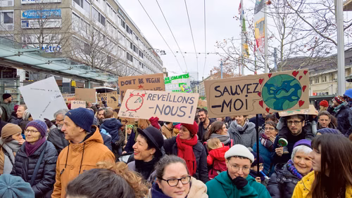 Manifestation des étudiants pour le climat