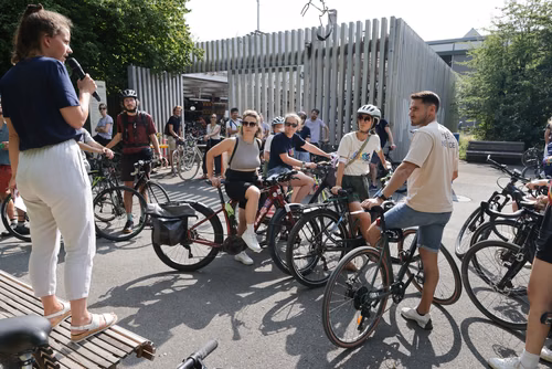 Festive event at the closing of Bike to Work 