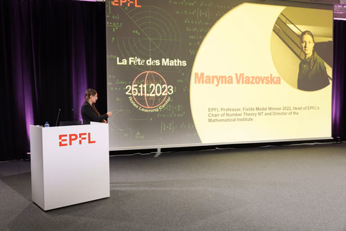 Cérémonie officielle promouvant l'excellence mathématique à l'EPFL, notamment en présence de notre lauréat et notre lauréate du médaille Fields.