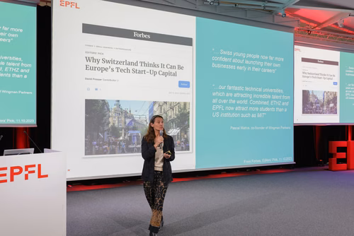13th edition of the Startup Champions Seed Night 2024 at the Rolex Forum at EPFL.