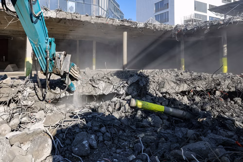 Chantier Double Deck, Démolition et terrassement