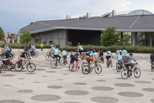 Evénement festif lors de la clôture de Bike to Work