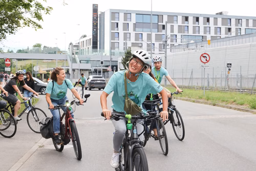 Evénement festif lors de la clôture de Bike to Work