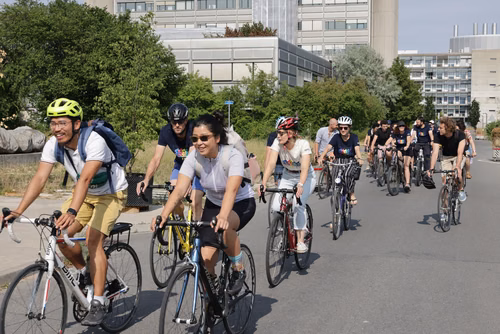 Festive event at the closing of Bike to Work 