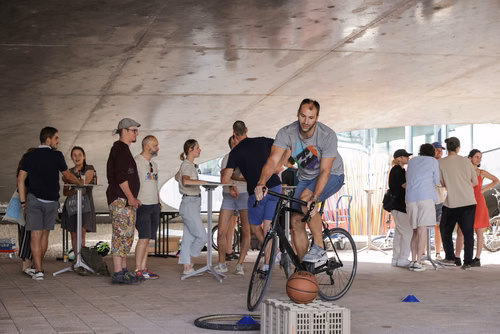 Festive event at the closing of Bike to Work 