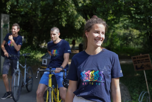 Festive event at the closing of Bike to Work 