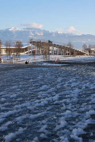 Campus sous la neige