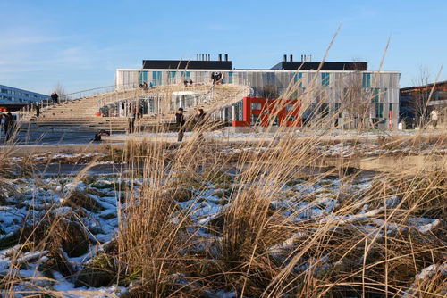 Campus sous la neige