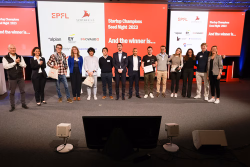12th edition of the Startup Champions Seed Night 2023 at the Rolex Forum at EPFL