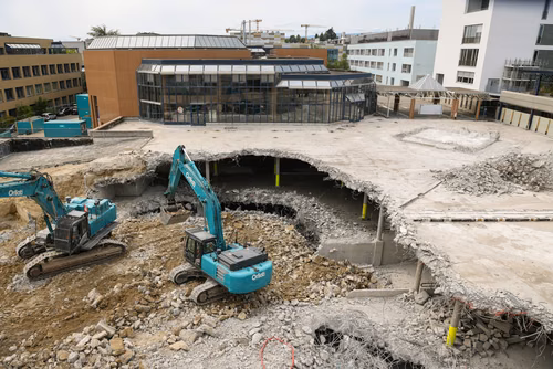 Chantier Double Deck, démolition et terrassement 