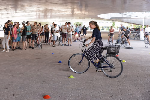 Festive event at the closing of Bike to Work 