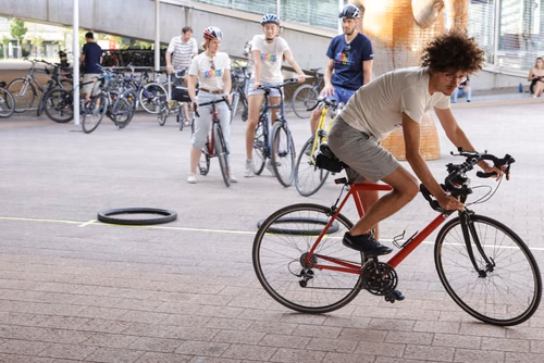 Festive event at the closing of Bike to Work 