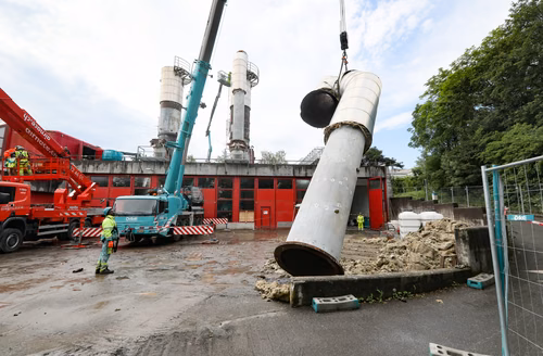 Démontage des cheminées