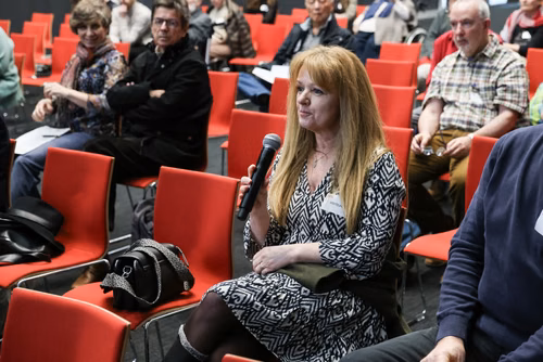 Séance d'information et de présentation des résultats de recherche sur la maladie de Parkinson au Campus Biotech Genève.