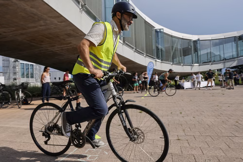 Festive event at the closing of Bike to Work 