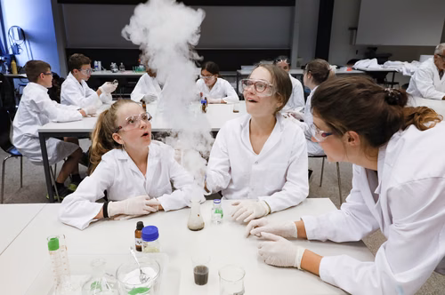  l’EPFL accueille chaque année les classes romandes de 7ème et 8ème pour une journée de découverte des sciences et domaines techniques.
