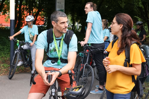 Evénement festif lors de la clôture de Bike to Work