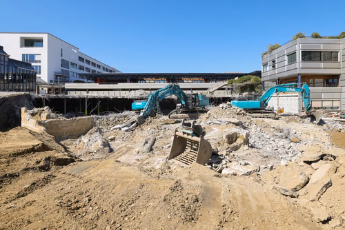 Chantier Double Deck, Démolition et terrassement 