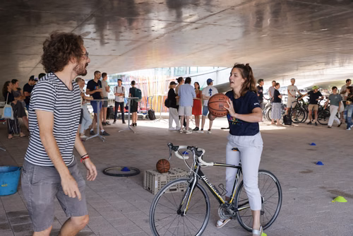 Festive event at the closing of Bike to Work 