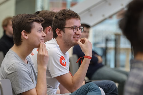 The new mechanical and electronic prototyping Discovery Learning Lab – known as the Student Prototyping and Outreach Tank, or “SPOT” for short – opened its doors. Evening with the Students. (Discovery Learning Lab)