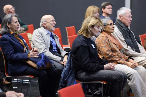 Séance d'information et de présentation des résultats de recherche sur la maladie de Parkinson au Campus Biotech Genève.