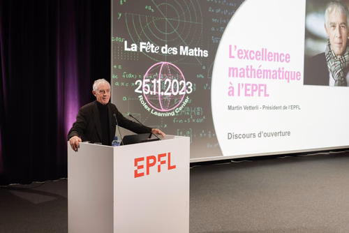 Cérémonie officielle promouvant l'excellence mathématique à l'EPFL, notamment en présence de notre lauréat et notre lauréate du médaille Fields.
