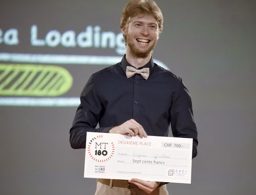 The challenge of the My Thesis in 180 Seconds contest is to describe a complicated scientific subject in layman’s terms so that the general public can easily understand it