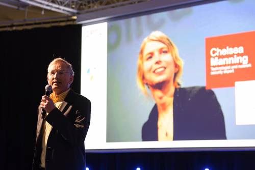 Former US army intelligence analyst, Chelsea Manning and EPFL Professor Carmela Troncoso,  in conversation at EPFL’s Rolex Learning Center next  for an exclusive, live discussion, open to the public and streamed, on privacy and data security for the public good.