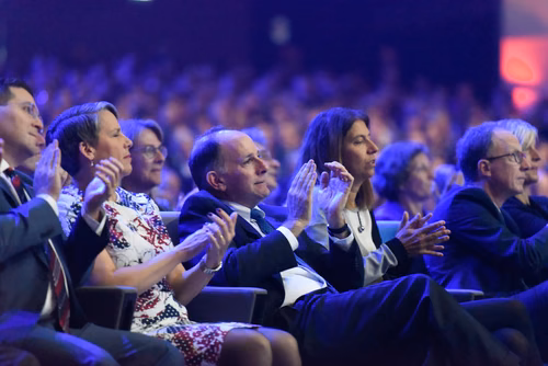 At the graduation ceremony held on Saturday morning, the students received their Master's degree in front of a crowd of 3,000 people made up of family and friends, professors and special EPFL guests.