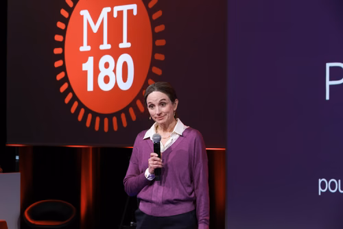 The 14 PhD Students finalists of the competition My Thesis in 180 seconds (MT180)  present their research in simple, straightforward terms in 3 minutes exactly, in English or in French, using humour, metaphores and examples.